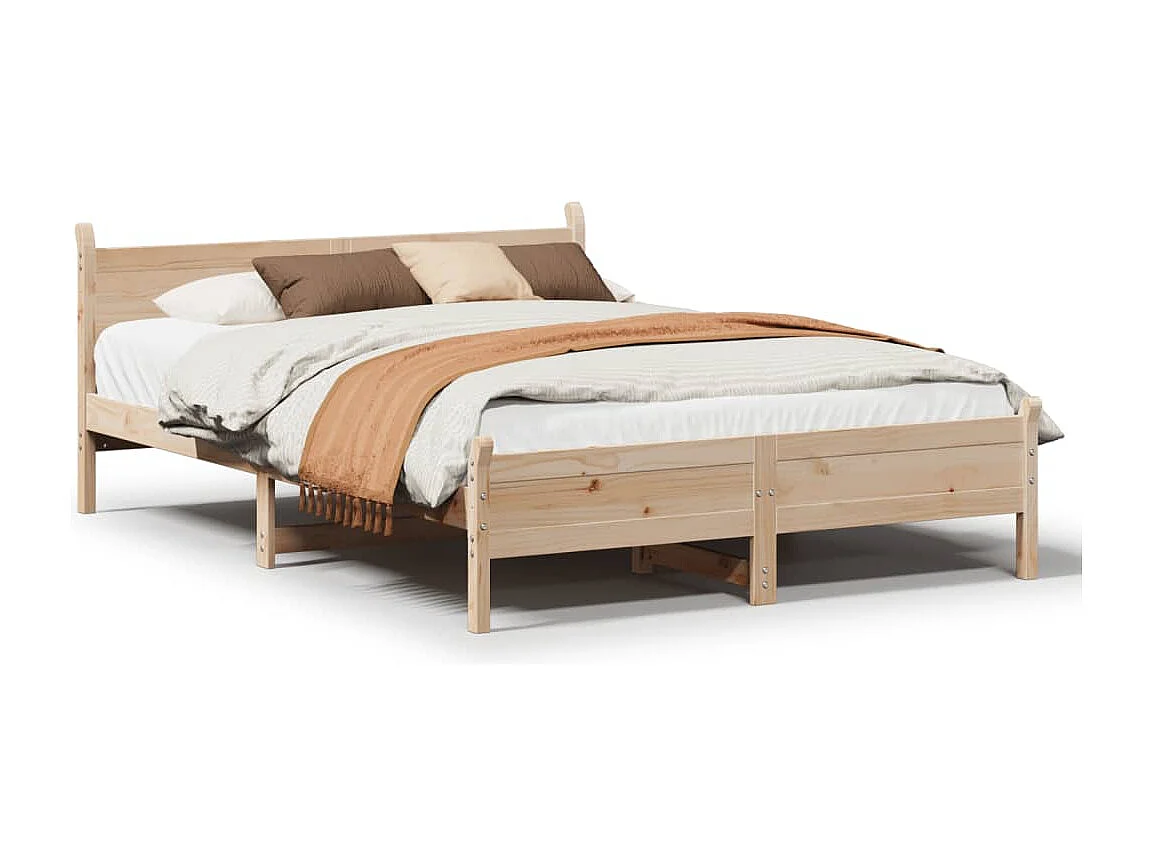 Bedframe zonder matras massief grenenhout 150x200 cm