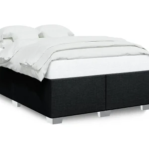 Bedframe zonder matras stof zwart 140×190 cm Bedframe zonder matras stof zwart 140×190 cm