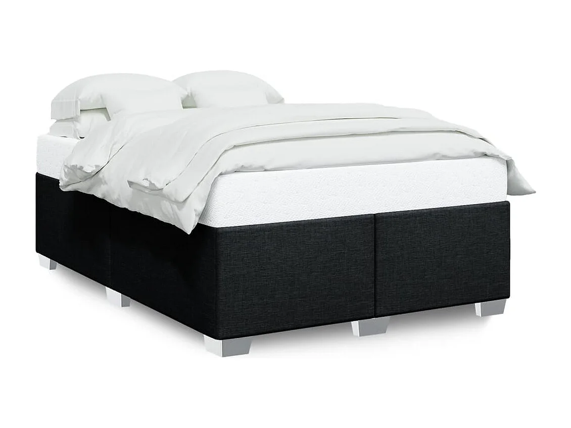 Bedframe zonder matras stof zwart 140x190 cm