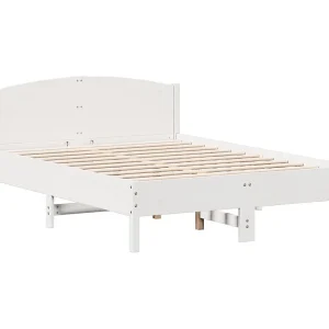 Bedframe zonder matras massief grenenhout wit 140×190 cm Bedframe zonder matras massief grenenhout wit 140×190 cm