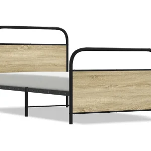Bedframe zonder matras bewerkt hout sonoma eikenkleur 100x200cm