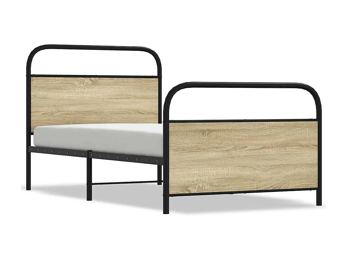 Bedframe zonder matras bewerkt hout sonoma eikenkleur 100x200cm