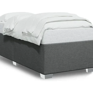 Bedframe zonder matras 90×200 cm stof donkergrijs Bedframe zonder matras 90×200 cm stof donkergrijs