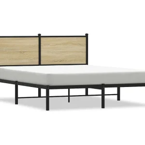Bedframe zonder matras metaal sonoma eikenkleurig 140×200 cm Bedframe zonder matras metaal sonoma eikenkleurig 140×200 cm