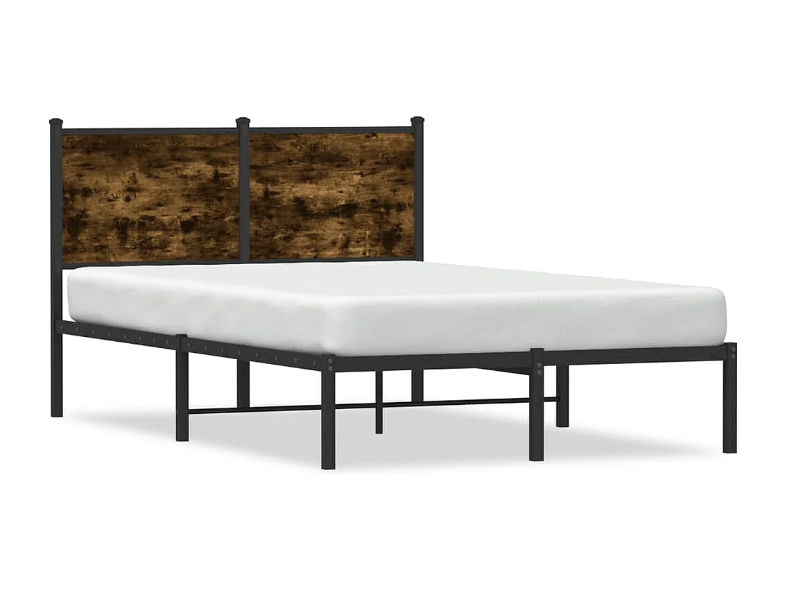 Bedframe zonder matras metaal gerookt eikenkleurig 120x200 cm