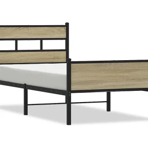 Bedframe zonder matras hout sonoma eikenkleurig 107×200 cm Bedframe zonder matras hout sonoma eikenkleurig 107×200 cm