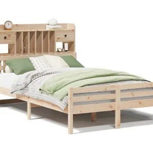 Bed met boekenkast zonder matras massief grenenhout 135×190 cm Bed met boekenkast zonder matras massief grenenhout 135×190 cm