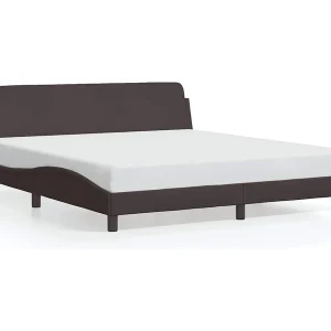 Bedframe "Dover" stof donkerbruin 180×200 cm Bedframe "Dover" stof donkerbruin 180×200 cm