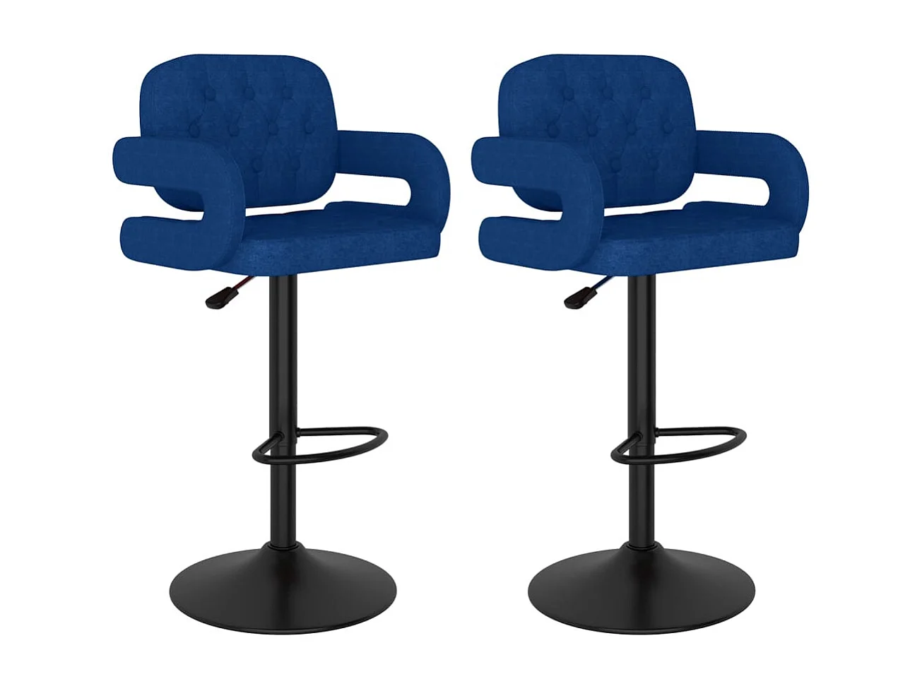 Barkrukken 2 st stof blauw