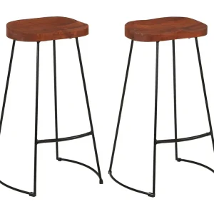 Barkrukken 2 st Gavin 50x40x78 cm massief mangohout Barkrukken 2 st Gavin 50x40x78 cm massief mangohout