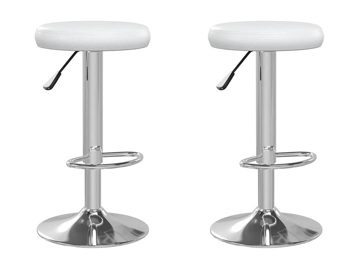 Barstoelen 2 st kunstleer wit