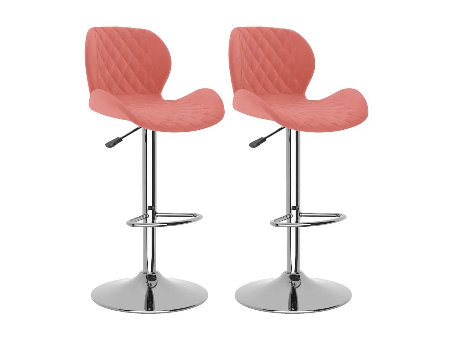 Barkrukken 2 st fluweel roze