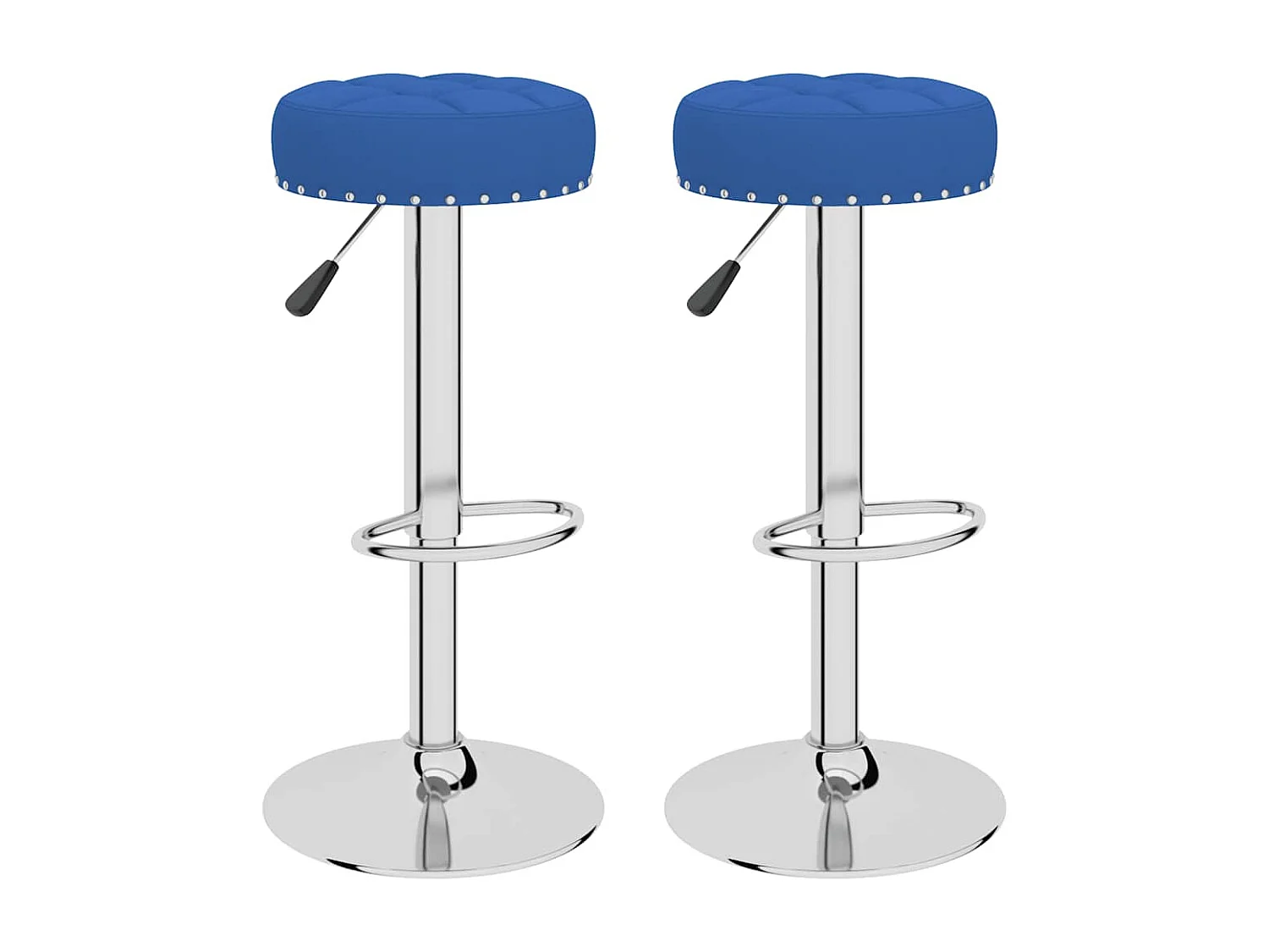 Barkrukken 2 st stof blauw