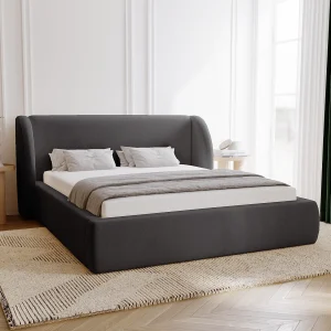 BESILIO Gestoffeerd bed 140×200 Kylie – bed met opbergruimte en lattenbodem, modern hoofdbord, opbergbed slaapkamer – Zwart BESILIO Gestoffeerd bed 140×200 Kylie – bed met opbergruimte en lattenbodem, modern hoofdbord, opbergbed slaapkamer – Zwart