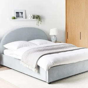 Bed met opbergruimte Stof VAUCLUSE 180 x 200 cm Lichtblauw Bed met opbergruimte Stof VAUCLUSE 180 x 200 cm Lichtblauw