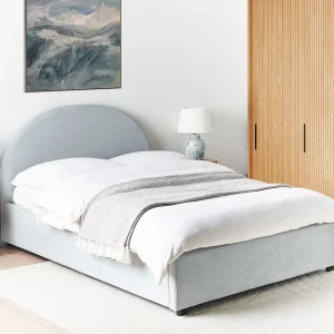 Bed met opbergruimte Stof VAUCLUSE 140 x 200 cm Lichtblauw Bed met opbergruimte Stof VAUCLUSE 140 x 200 cm Lichtblauw