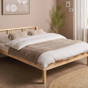 Bed Dennenhout VANNES 140 x 200 cm Lichtbruin Bed Dennenhout VANNES 140 x 200 cm Lichtbruin