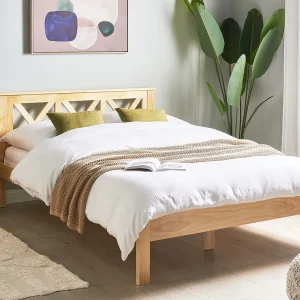 Bed Dennenhout TANNAY 140 x 200 cm Lichtbruin Bed Dennenhout TANNAY 140 x 200 cm Lichtbruin