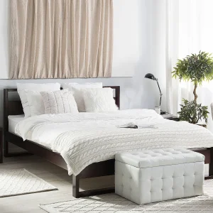 Bed Hout GIULIA 160 x 200 cm Donkere houtkleur