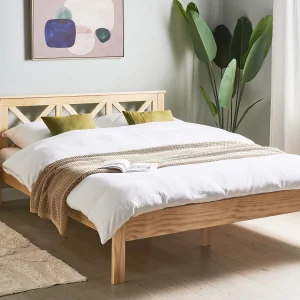 Bed Dennenhout TANNAY 160 x 200 cm Lichtbruin Bed Dennenhout TANNAY 160 x 200 cm Lichtbruin