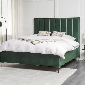 Bed met opbergruimte Fluweel SEZANNE 160 x 200 cm Donkergroen Bed met opbergruimte Fluweel SEZANNE 160 x 200 cm Donkergroen