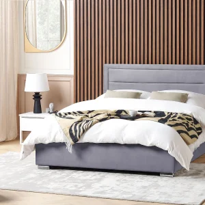 Bed met opbergruimte Fluweel ROUEN 180 x 200 cm Donkergrijs Bed met opbergruimte Fluweel ROUEN 180 x 200 cm Donkergrijs