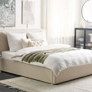 Bed met opbergruimte Stof MOISSAC 180 x 200 cm Beige Bed met opbergruimte Stof MOISSAC 180 x 200 cm Beige