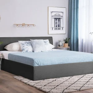 Bed met opbergruimte Stof ORBEY 180 x 200 cm Grijs Bed met opbergruimte Stof ORBEY 180 x 200 cm Grijs