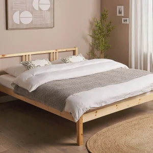 Bed Hout VANNES 160 x 200 cm Lichte houtkleur
