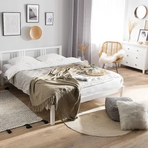 Bed Dennenhout VANNES 180 x 200 cm Wit Bed Dennenhout VANNES 180 x 200 cm Wit