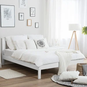 Bed Dennenhout TANNAY 180 x 200 cm Wit Bed Dennenhout TANNAY 180 x 200 cm Wit