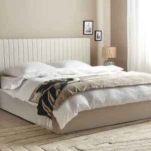 Bed met opbergruimte Stof VION 180 x 200 cm Beige