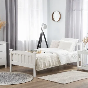 Bed hout wit 90 x 200 cm GIVERNY Bed hout wit 90 x 200 cm GIVERNY