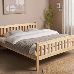 Bed Hout GIVERNY 160 x 200 cm Lichte houtkleur
