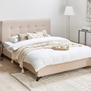 Bed Stof AMBASSADOR 160 x 200 cm Beige Bed Stof AMBASSADOR 160 x 200 cm Beige
