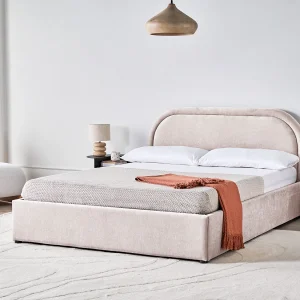 Bed met opbergruimte Stof QUILLIEN 140 x 200 cm Taupe Bed met opbergruimte Stof QUILLIEN 140 x 200 cm Taupe