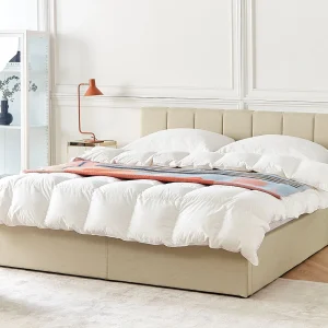 Bed met opbergruimte Stof DREUX 160 x 200 cm Beige Bed met opbergruimte Stof DREUX 160 x 200 cm Beige