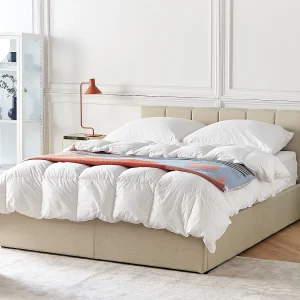 Bed met opbergruimte Stof DREUX 140 x 200 cm Beige Bed met opbergruimte Stof DREUX 140 x 200 cm Beige