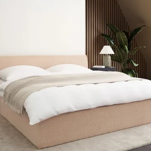 Bed met opbergruimte Bouclé ORBEY 180 x 200 cm Beige Bed met opbergruimte Bouclé ORBEY 180 x 200 cm Beige