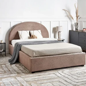 Bed met opbergruimte Bouclé VAUCLUSE 140 x 200 cm Taupe Bed met opbergruimte Bouclé VAUCLUSE 140 x 200 cm Taupe