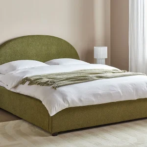 Bed met opbergruimte Bouclé VAUCLUSE 160 x 200 cm Lichtgroen Bed met opbergruimte Bouclé VAUCLUSE 160 x 200 cm Lichtgroen