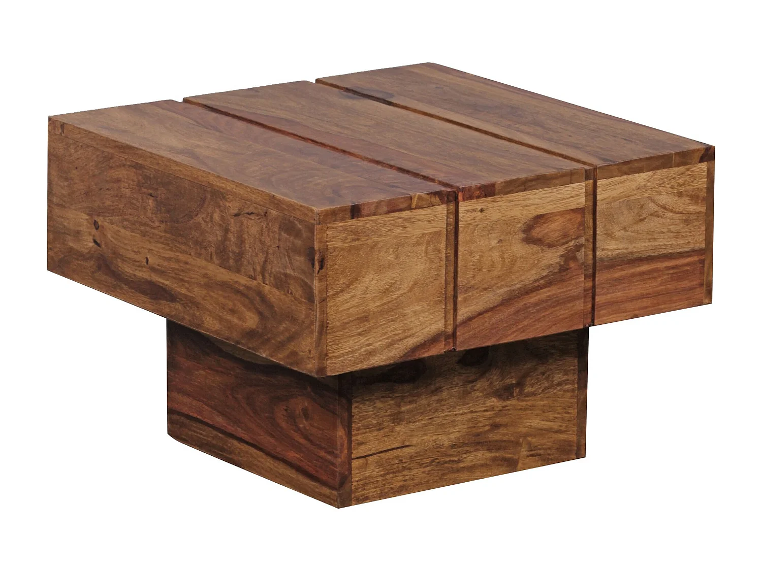 bijzettafel massief hout Sheesham woonkamertafel 44 x 44