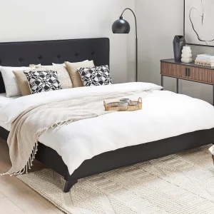 Bed Stof AMBASSADOR 180 x 200 cm Zwart Bed Stof AMBASSADOR 180 x 200 cm Zwart