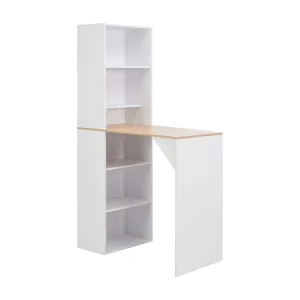 Bartafel met kast 115x59x200 cm wit
