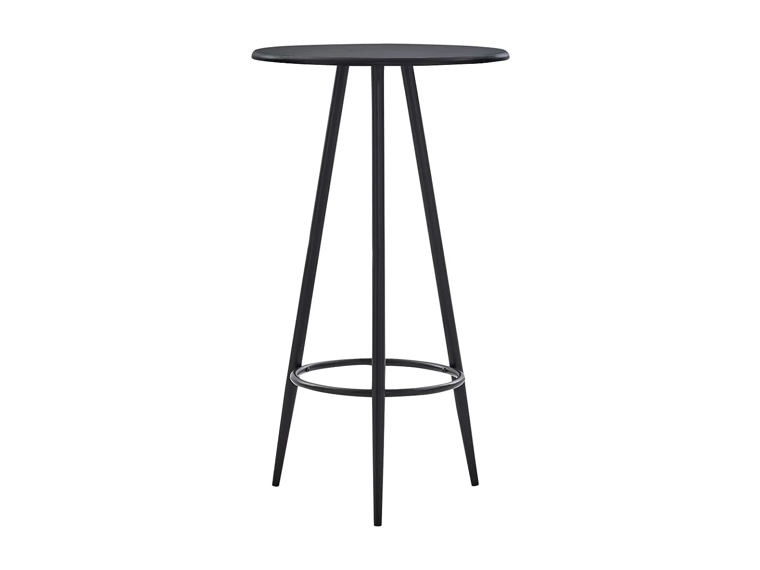 Bartafel 60x107,5 cm MDF zwart