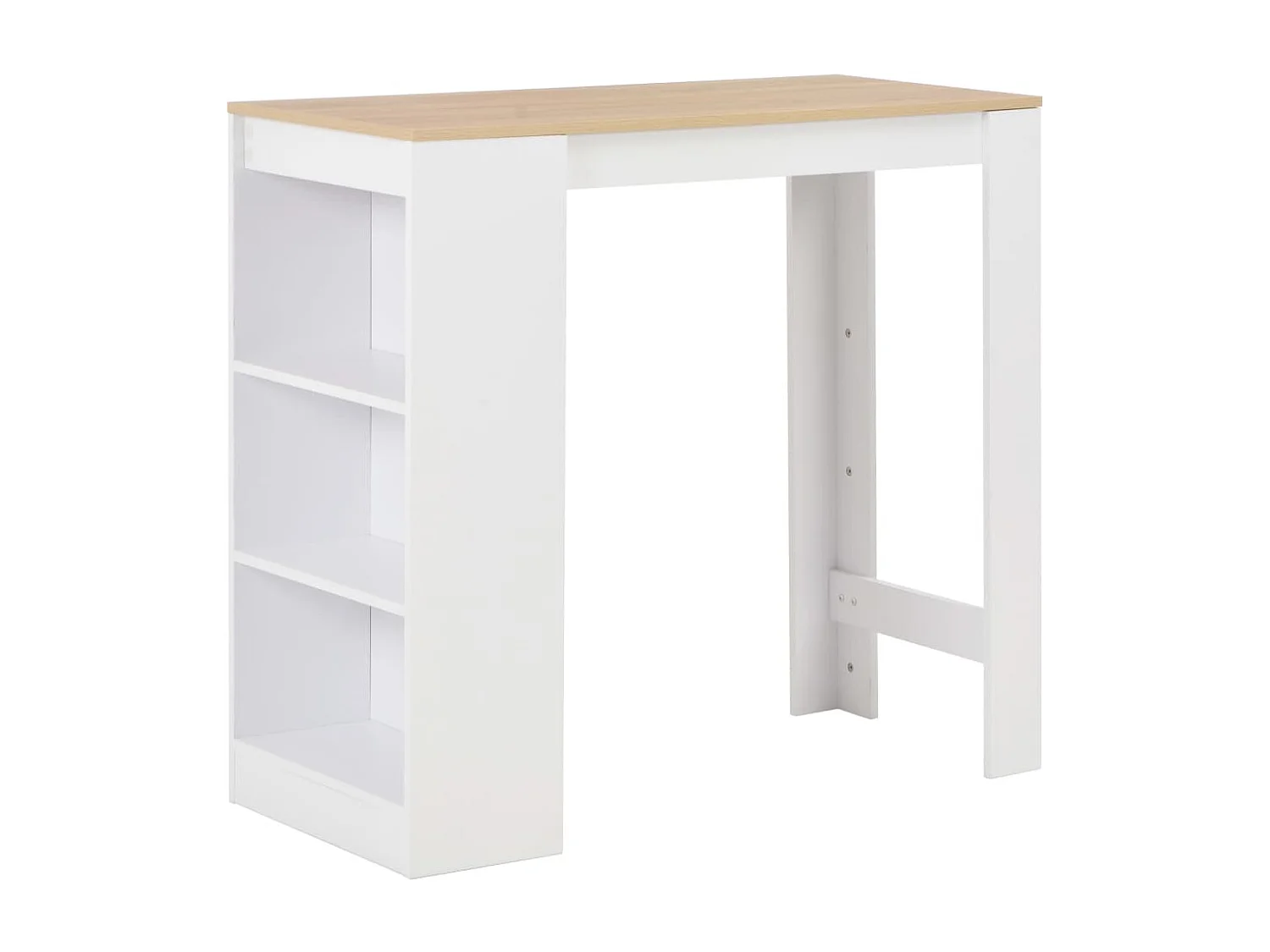 Bartafel met schap 110x50x103 cm wit