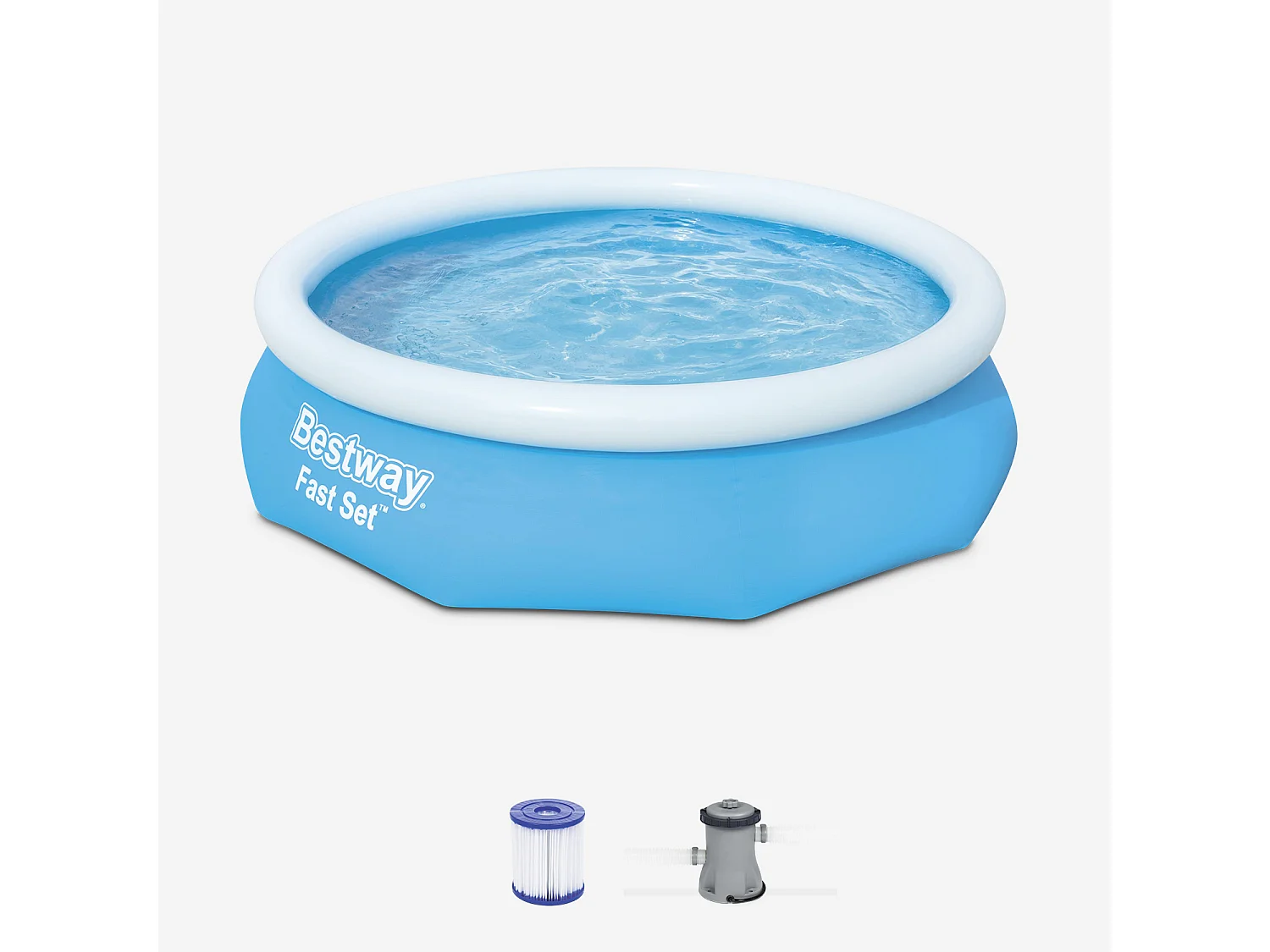 Bestway Fast Set 305x76 cm Ronde Opzetzwembad met Cartridge Filterpomp