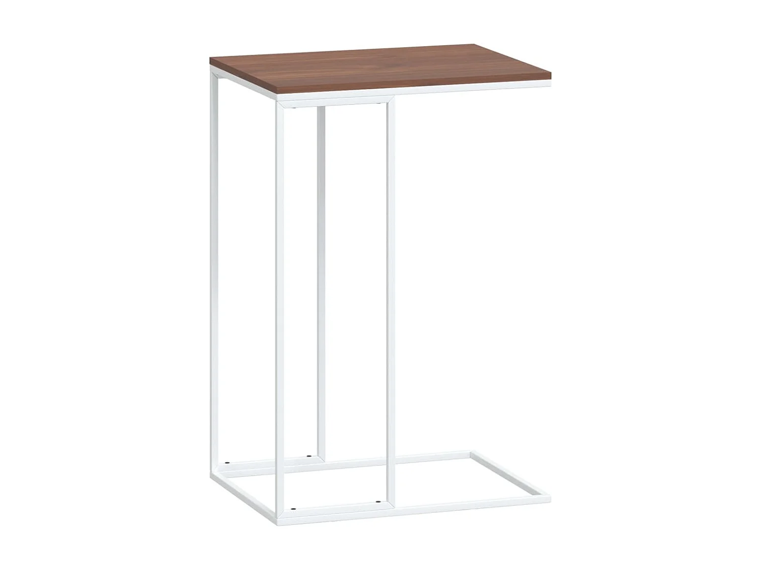 Bijzettafel 40x30x59 cm bewerkt hout wit