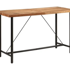 Bartafel 180x70x107 cm massief acaciahout en ijzer Bartafel 180x70x107 cm massief acaciahout en ijzer