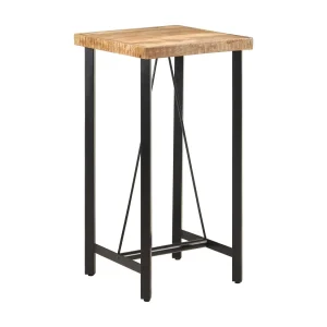 Bartafel 55x55x107 cm massief mangohout en ijzer Bartafel 55x55x107 cm massief mangohout en ijzer